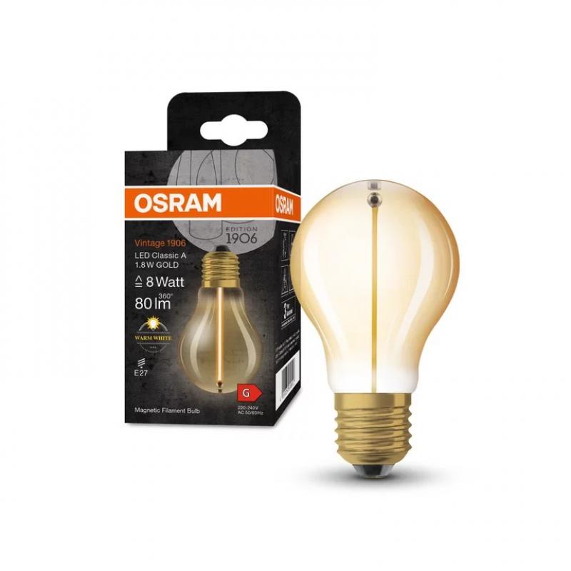 OSRAM E27 LED Vintage Lampe Magnetic Style 1,8W wie 8W warmweißes Licht