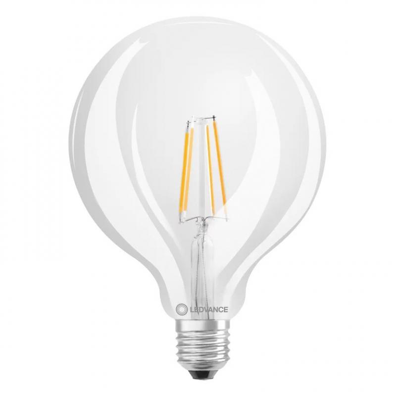 Ledvance E27 LED Kugellampe Globe125 Classic klar 7W wie 60W 2700K warmweißes Licht