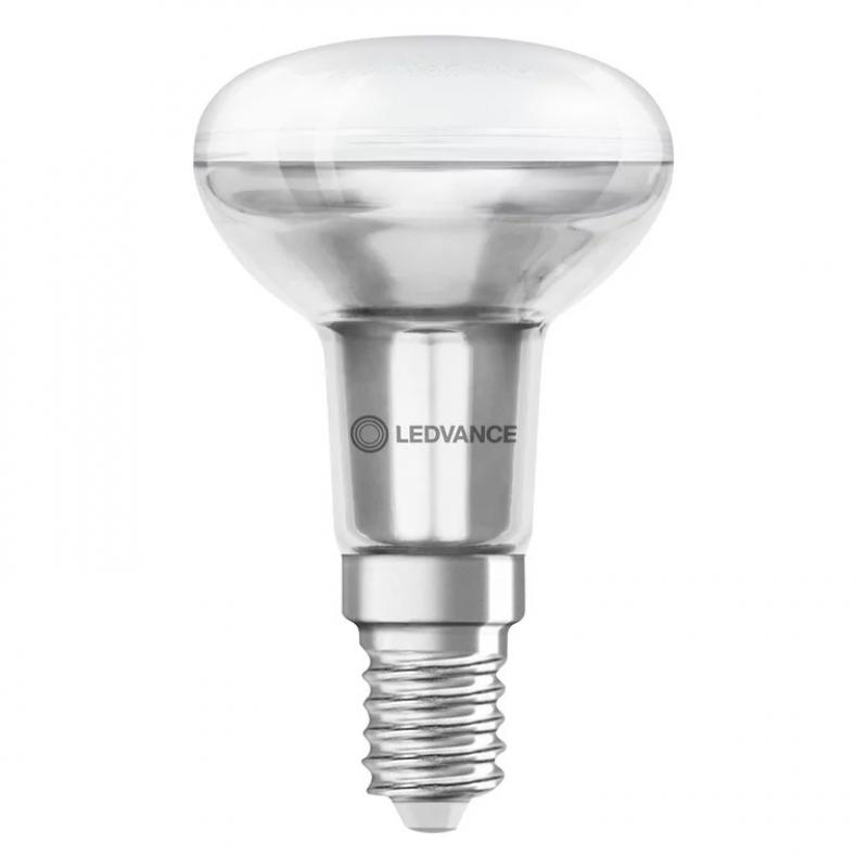 Ledvance E14 R50 Reflektorlampe 36° 5,9 wie 60W dimmbarer Strahler mit warmweißem Licht 2700K hohe Farbwiedergabe