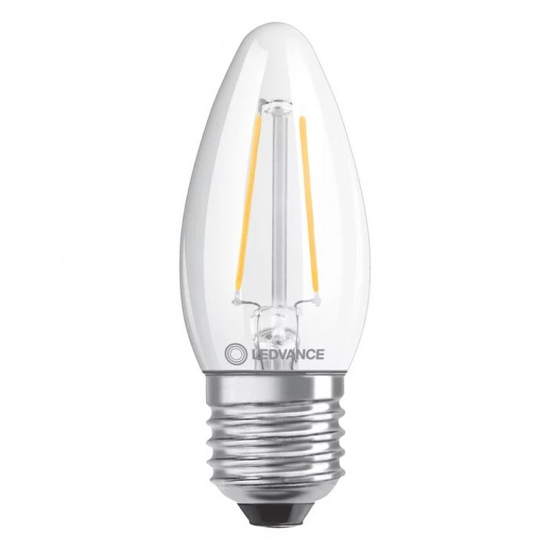 Ledvance E27 LED Kerzenlampe Classic dimmbar klar 4,8W wie 40W 2700K warmweißes Licht