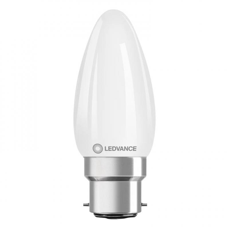 Ledvance B22D LED Kerzenlampe Classic dimmbar klar 4,8W wie 40W 2700K warmweißes Licht
