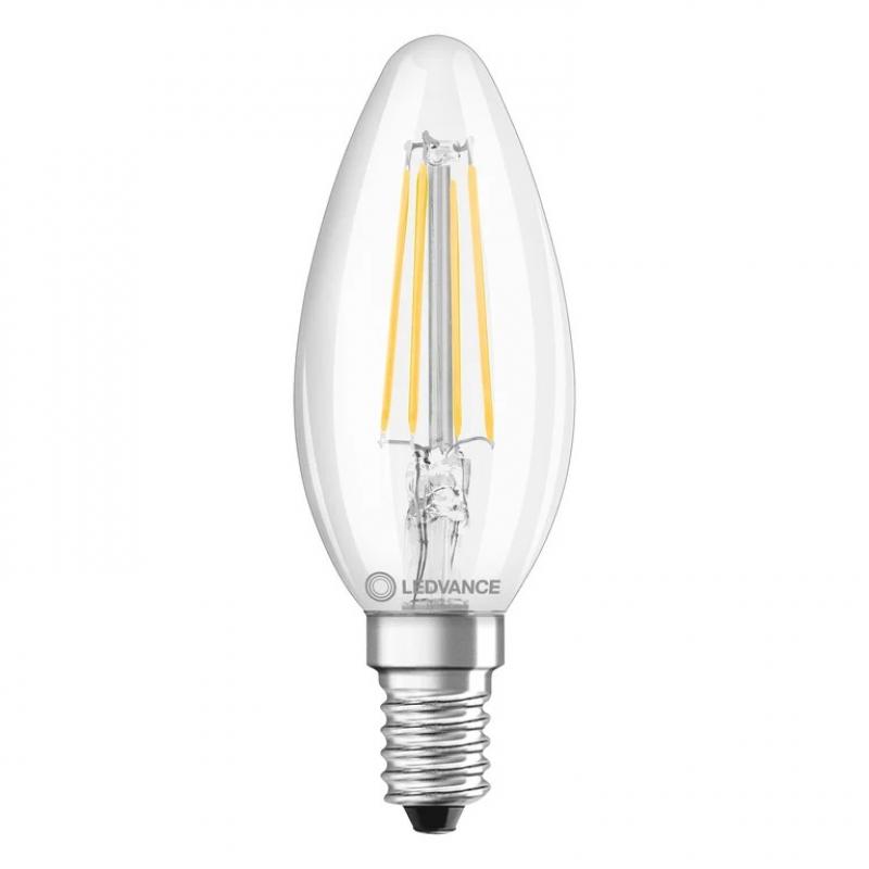 Ledvance E14 LED Kerzenlampe Classic dimmbar klar 4,8W wie 40W 2700K warmweißes Licht