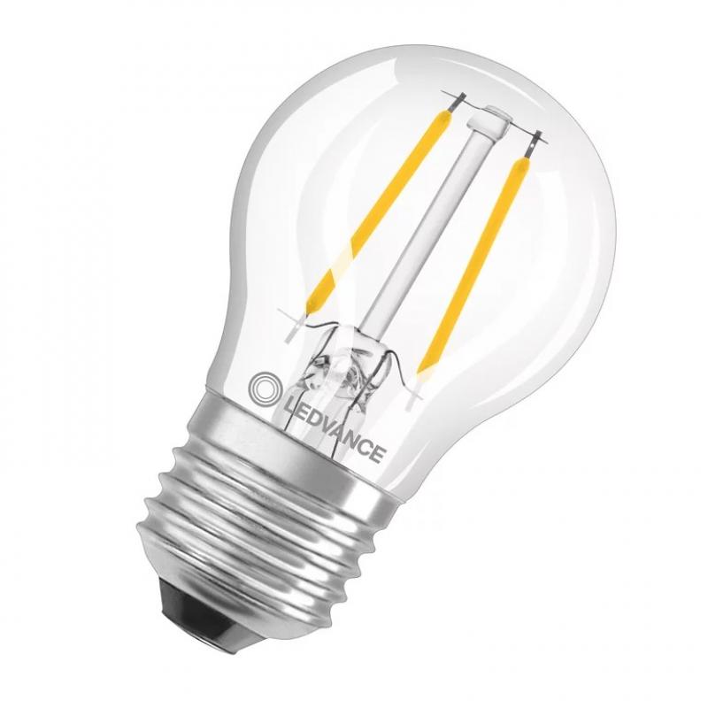 Ledvance E27 CLASSIC Filament LED Tropfen Lampe klar 2,5W wie 25W 2700K warmweiß
