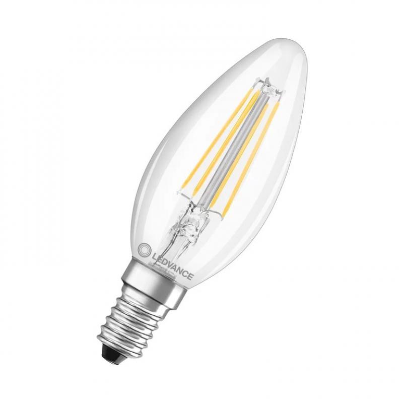Ledvance E14 LED Kerzenlampe CLASSIC 4 W wie 40W 2700 K warmweißes Licht