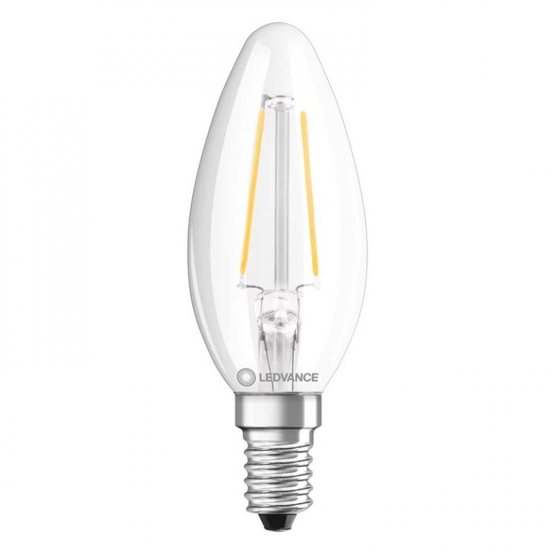 Ledvance E14 LED Kerzenlampe CLASSIC 2,5W wie 25W 2700 K warmweißes Licht