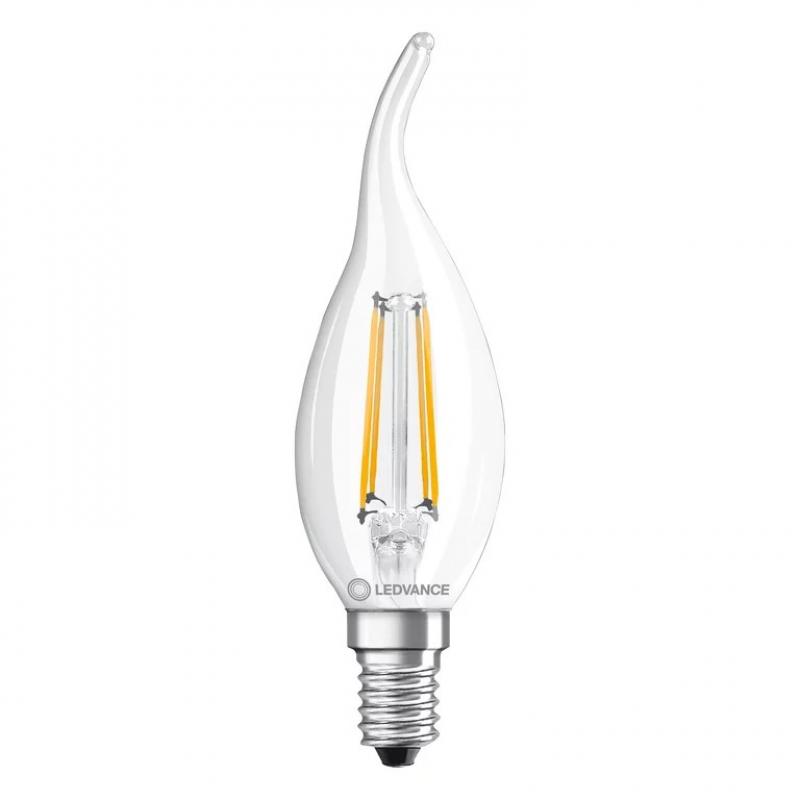 Ledvance E14 LED Kerzenlampe Classic klar 4,8W wie 40W 2700K warmweißes Licht