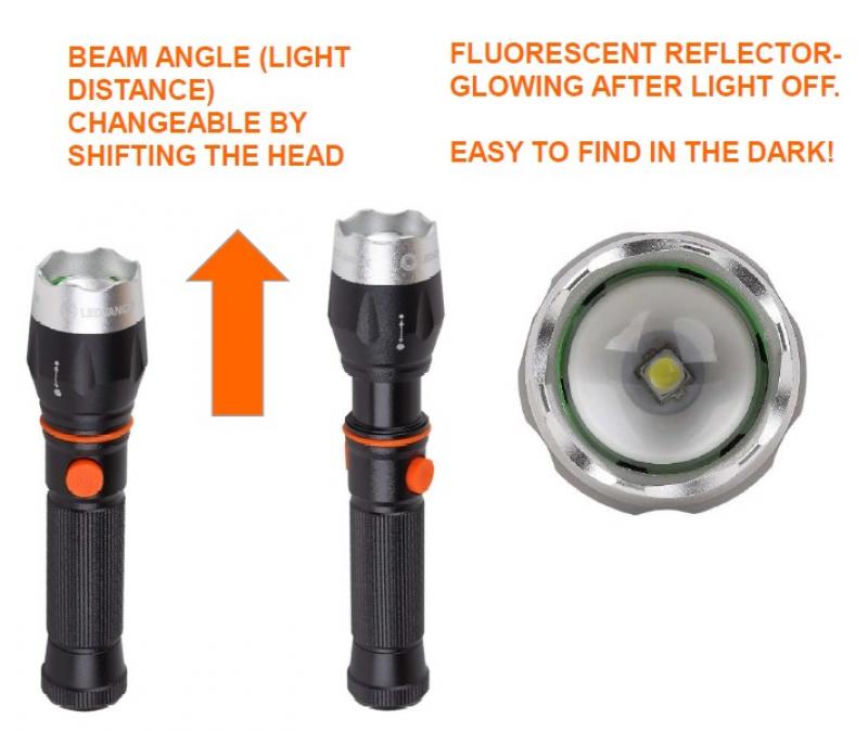 Ledvance LED Akku Taschenlampe FLASHLIGHT SPOTLIGHT TACTICAL