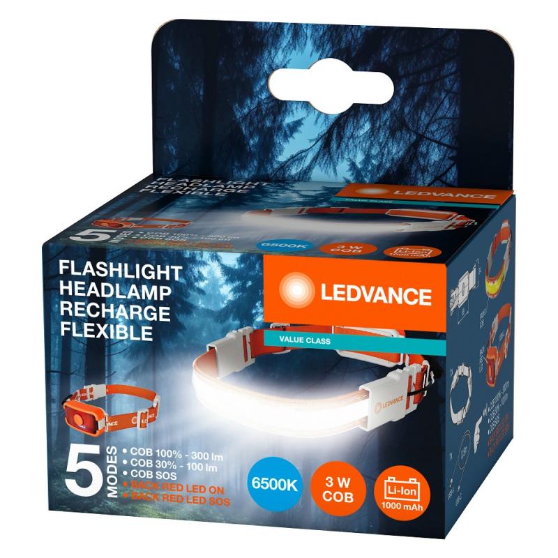 Ledvance LED Stirnlampe FLASHLIGHT Akku