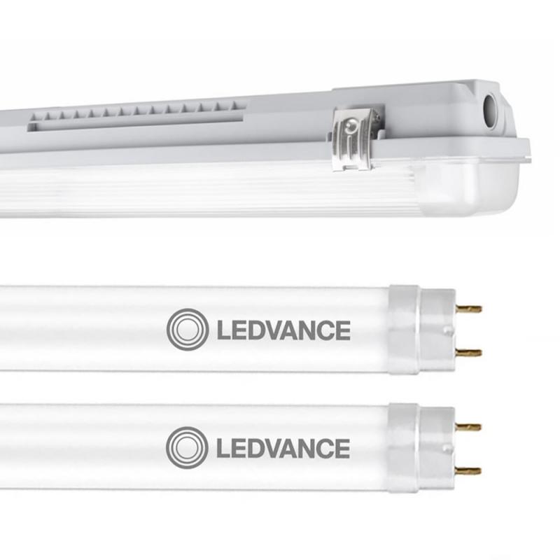 150cm Ledvance LED Feuchtraumleuchte inkl.2x Ultra Output LED Röhren aus Glas 2x4100lm 22,1W neutralweißes Licht 4000K