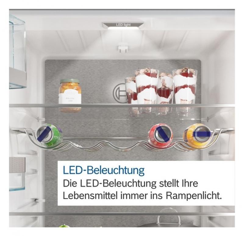 BOSCH Freistehende Kühl-Gefrier-Kombination mit Gefrierbereich unten Serie 6, 201 x 60 cm, inox-antifingerprint KGE398IBP