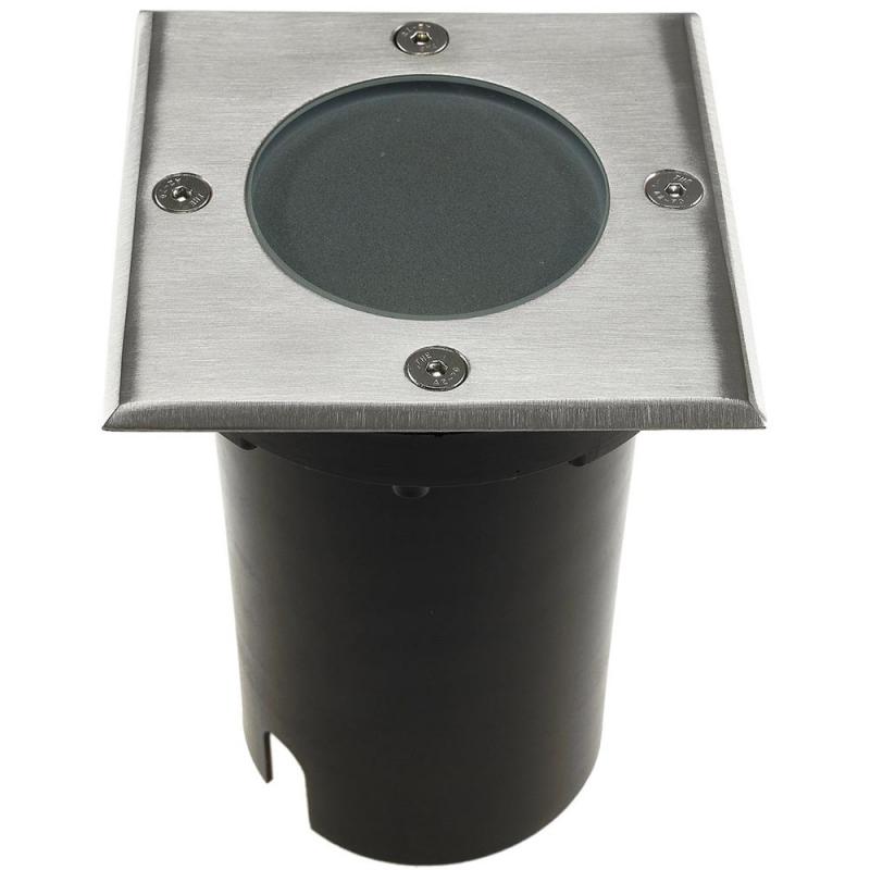 ChiliTec Bodenleuchte "BEL Uni Q" 10x10x14cm, IP65, GU10 Fassung, 4eckig