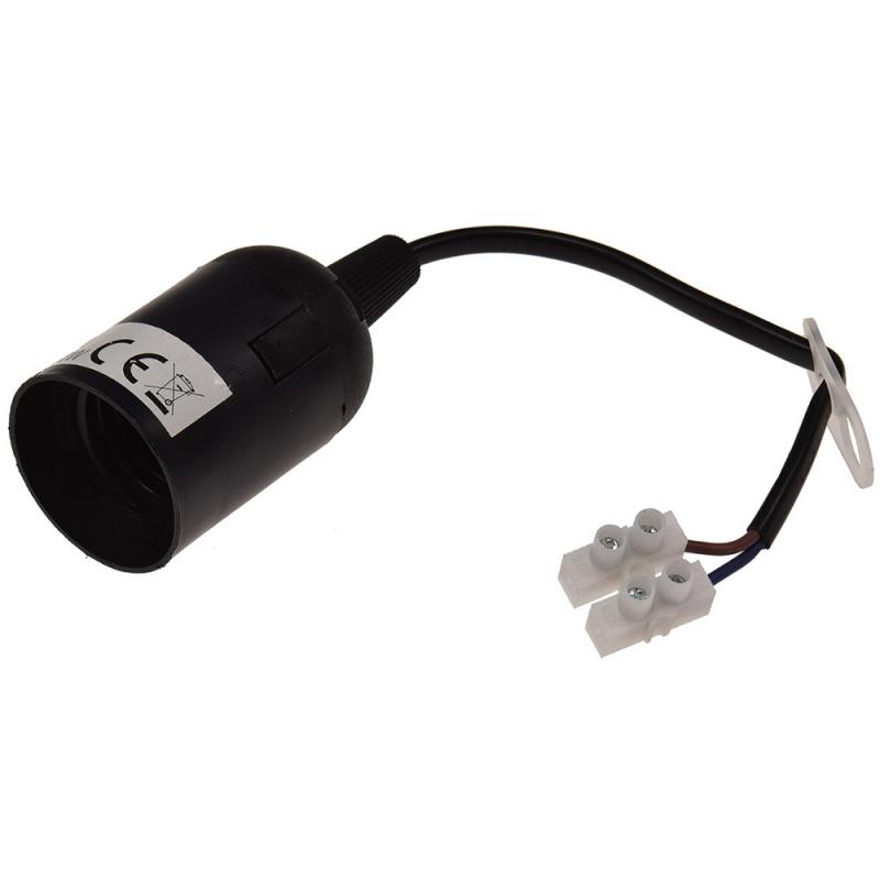 1 Stück ChiliTec E27-Fassung mit 15cm Kabel + Aufhänger Baustellen-Fassung