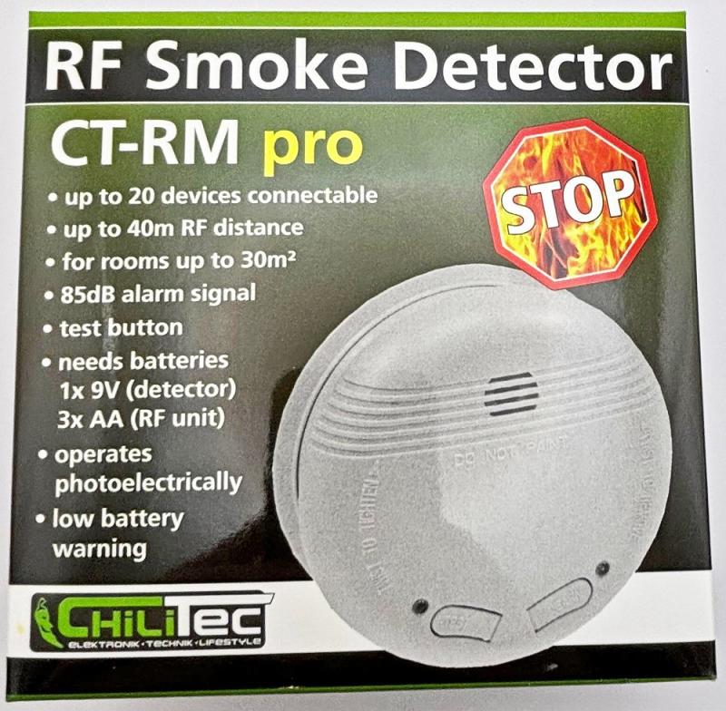 ChiliTec  Funk-Rauchwarnmelder "CT-RM Pro" nach EN14604, koppelbar