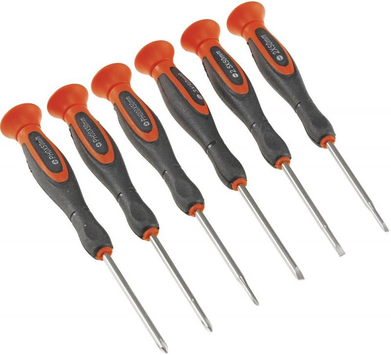 ChiliTec Feinmechaniker-Schraubendrehersatz je 3x für Schlitz- & Kreuzschrauben