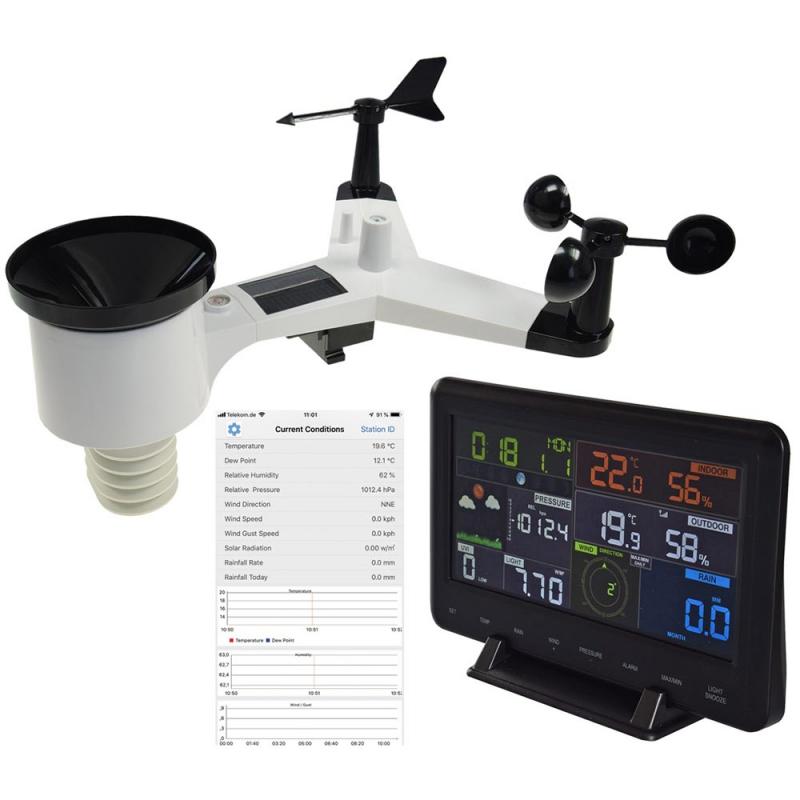 ChiliTec Digitale Funk-Wetterstation "CTW-902 Wi" Luftfeuchte, Wind & Regen, WiFi