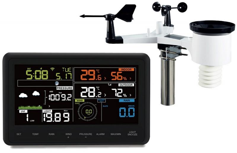 ChiliTec Digitale Funk-Wetterstation "CTW-902 Wi" Luftfeuchte, Wind & Regen, WiFi