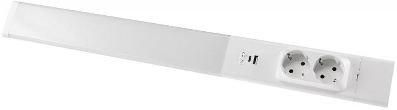 60cm ChiliTec LED Unterbauleuchte "Arusha", weiß USB A+C PD, Licht neutralweiß