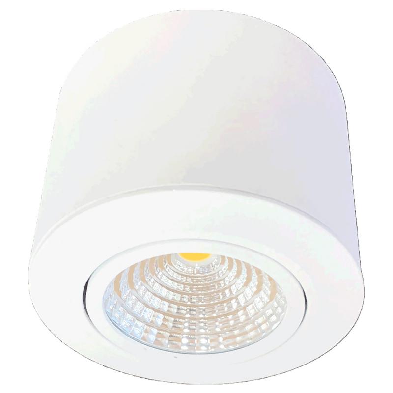 Klassischer LED Deckenstrahler schwenkbar COB SLIM+ R Aufbau DIM-to-WARM in Weiß Mobilux 01660291