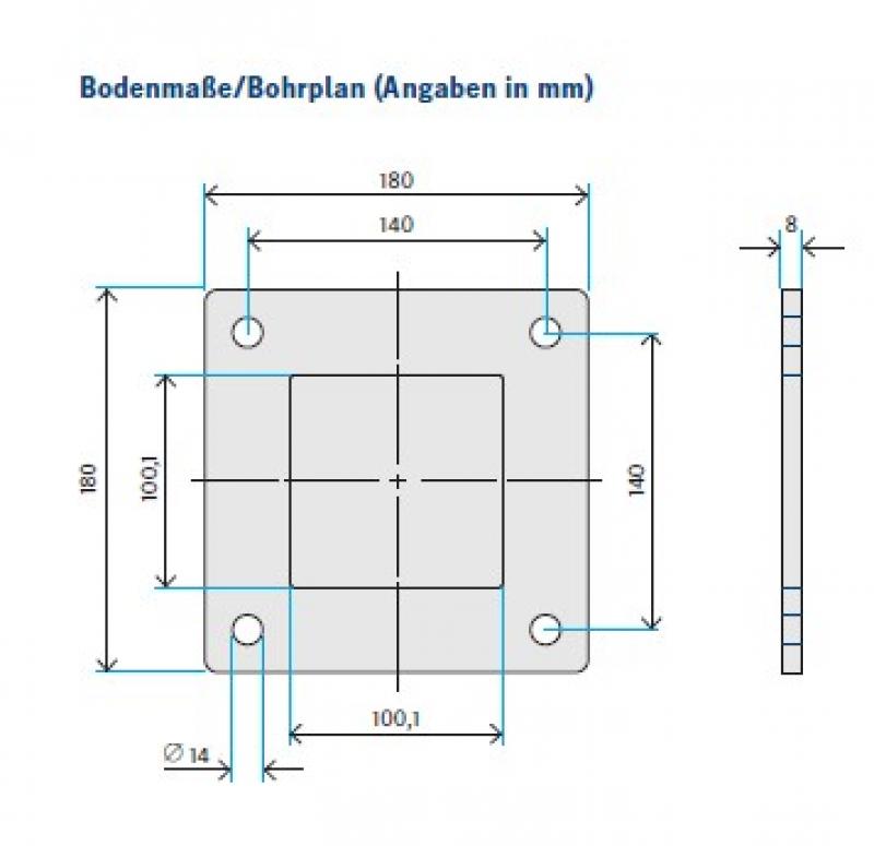 Heidelberg Wallbox Edelstahlstele Solo - Standfuß für Ladestation Elektro- und Hybridfahrzeuge