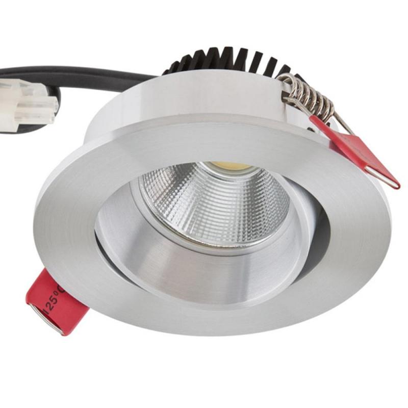 EVN P-LED Deckeneinbau rund schwenkbar alu pol. IP20 6W 3000K-2000K dimmbare Farbtemperatur 90Ra EinbauØ68