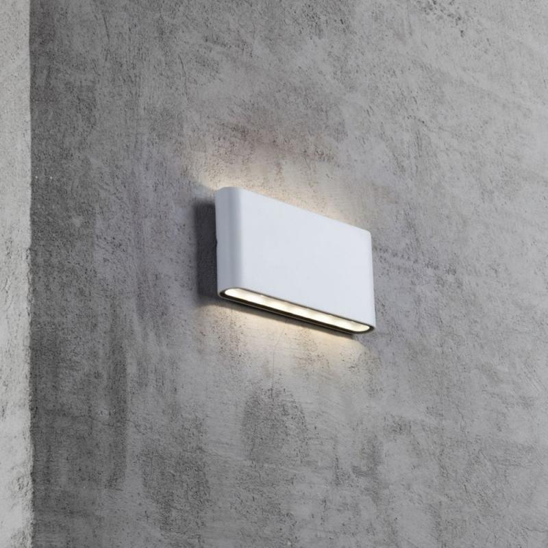 Flache LED-Außenwandleuchte weiß Superschlankes Design