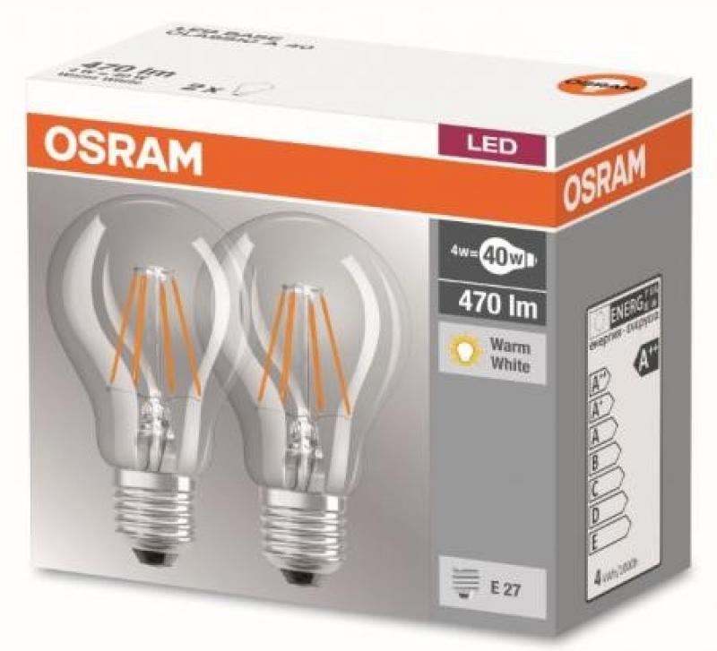 BUNDLE Tischleuchte ELLEN in schwarz mit halbrundem Schirm inkl. 2er Pack E27 Filament LEDs von Osram