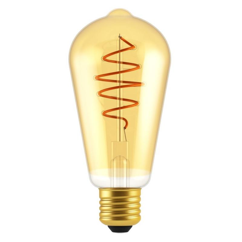 Nordlux E27 Spiral EDISON Deko LED-Filament Kolben Leuchtmittel  5W  Gold