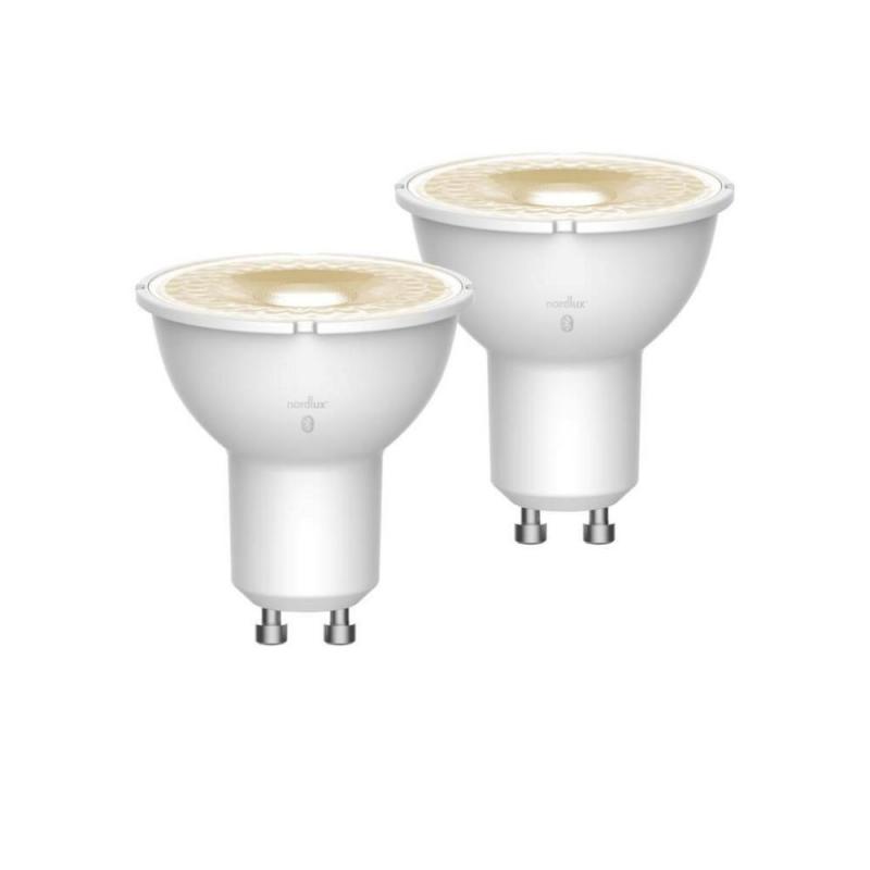 2er-Pack Nordlux Smart Light LED-Leuchtmittel Spots GU10 mit 4,5W 450lm Bluetooth