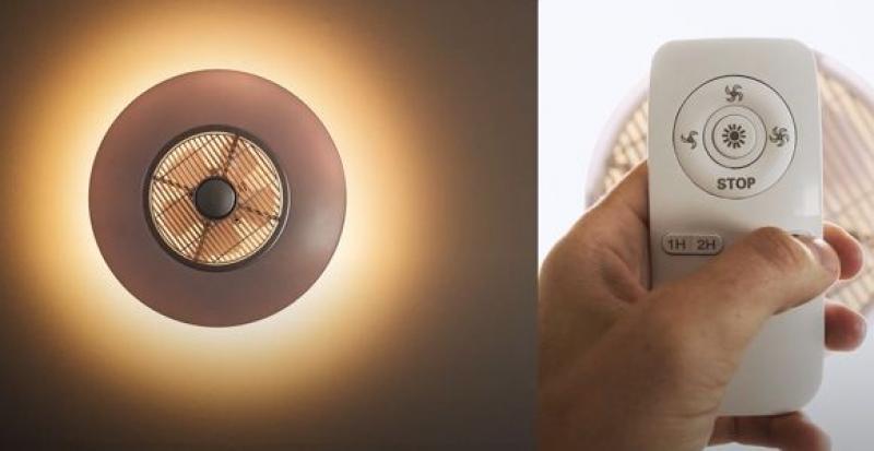 Halo Design Ventilator Planfond & LED Loftlampe mit Fernbedienung & Backlight für Decke und Wand