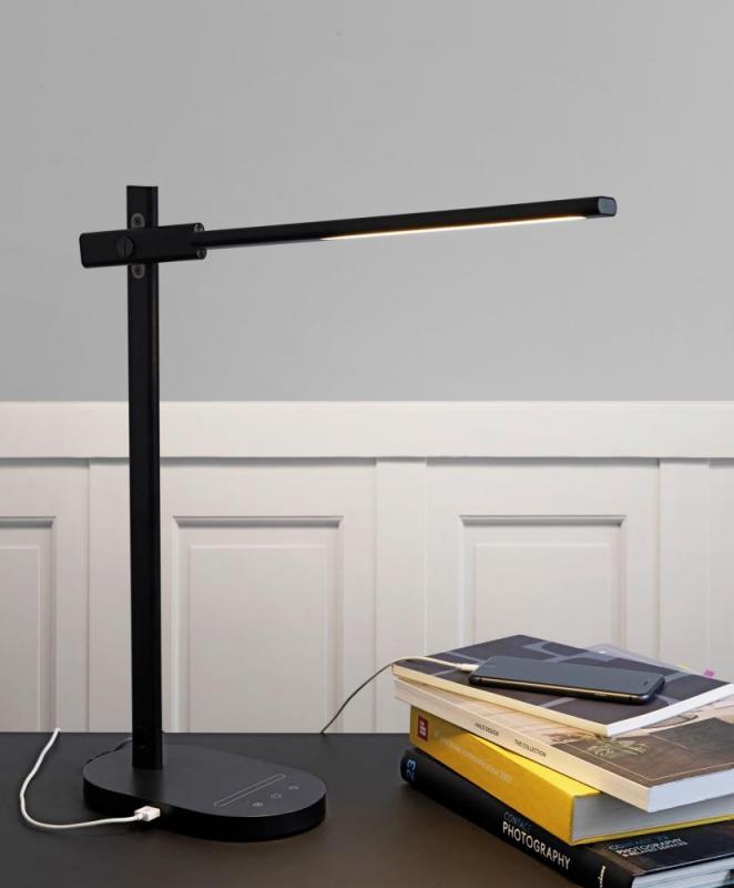 Halo Design OFFICE Adjust Light USB Schreibtischlampe anthrazit mit beweglichem Arm