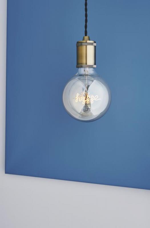 Globe mit LED leuchtender Halo dekorativ ø12,5cm Schrift E27 COLORS HYGGE Lampe Design