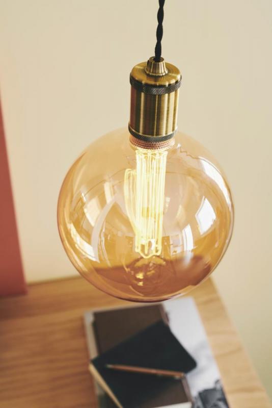 Halo Design E27 COLORS LED Globe Lampe G125 Amber 5W dimmbar Vintage Style