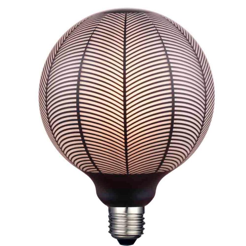 Halo Design E27 COLORS LEAVES PRINT LED Lampe Globe ø12,5cm 3 Stufen dimmbar