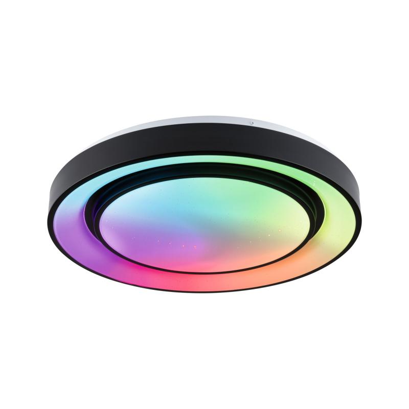 Paulmann 70545 LED Deckenleuchte Rainbow mit Regenbogeneffekt 38,5W dimmbar Schwarz/Weiß