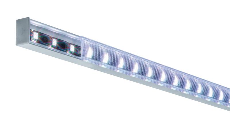 Profilleiste für LED-Streifen Square 2 Meter Aluminium eloxiert Satin Alu Paulmann 70810