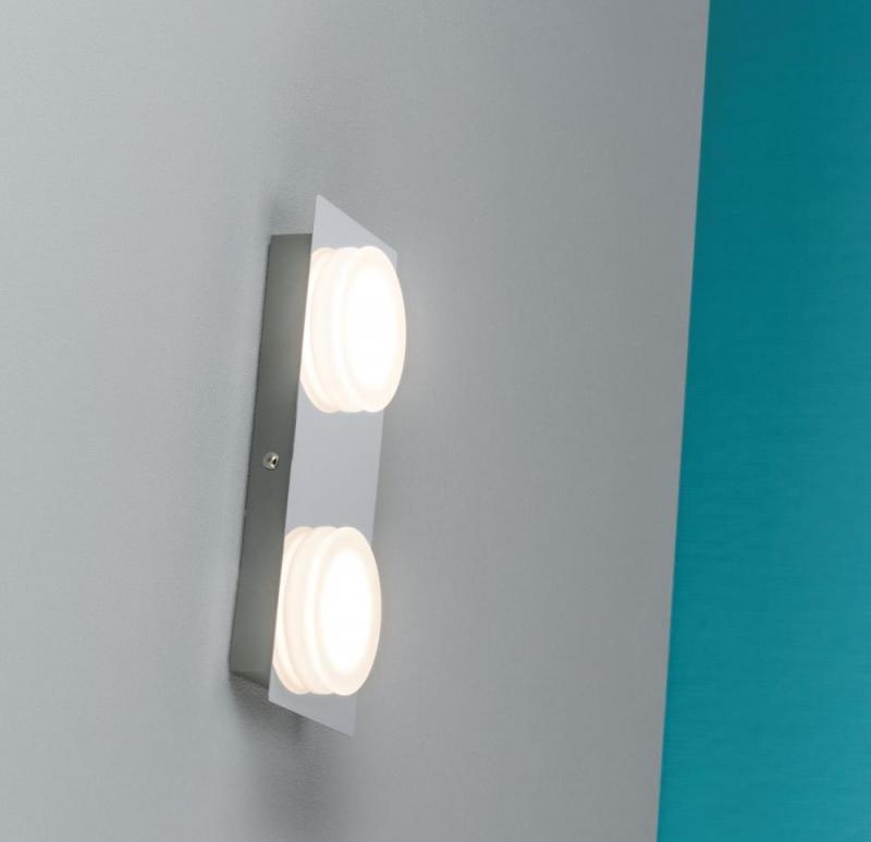 Blendfreie Doradus LED Wand- und Spiegelleuchte für Flur & Bad Chrom Paulmann 70883