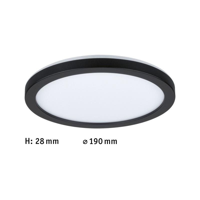 Paulmann 71011 LED Panel Atria Shine Backlight rund modern 190mm neutralweiß Schwarz