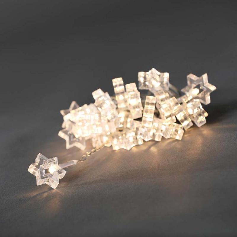 Konstsmide 4090-103 LED Indoor Deko Lichterkette  klare Sterne - Weihnachts Ambiente