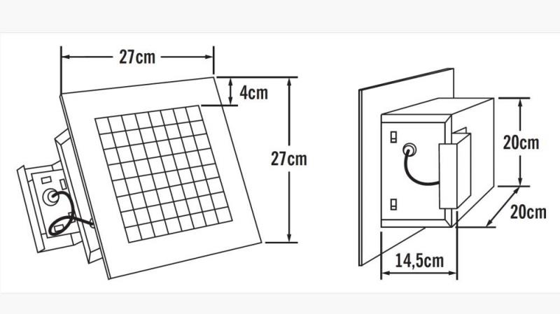 Outdoor Decken Einbauleuchte Konstsmide 7092-000 Aluminium, Edelstahl 304, Reflektor