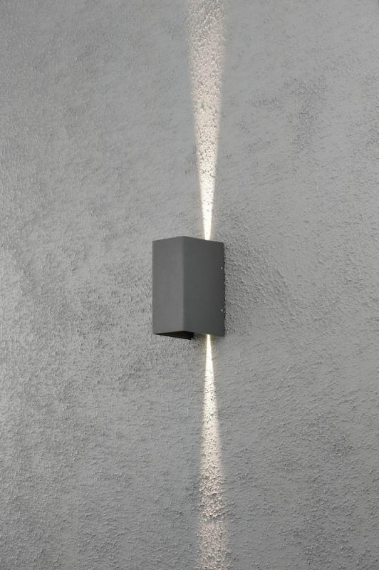 Konstsmide 7940-370 Cremona Wandleuchte anthrazitfarben lackiertes Aluminium, individuell verstellbarer Lichtaustritt