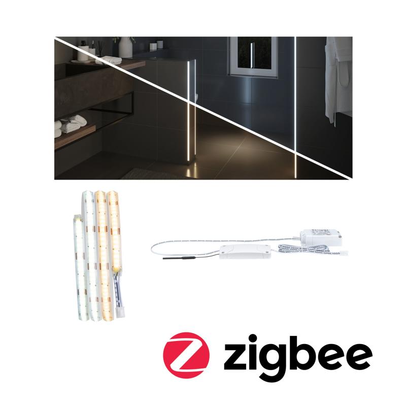 1m Paulmann 78426 LumiTiles LED Stripe Smart Home Zigbee Full-Line COB Slim 3W Tunable White