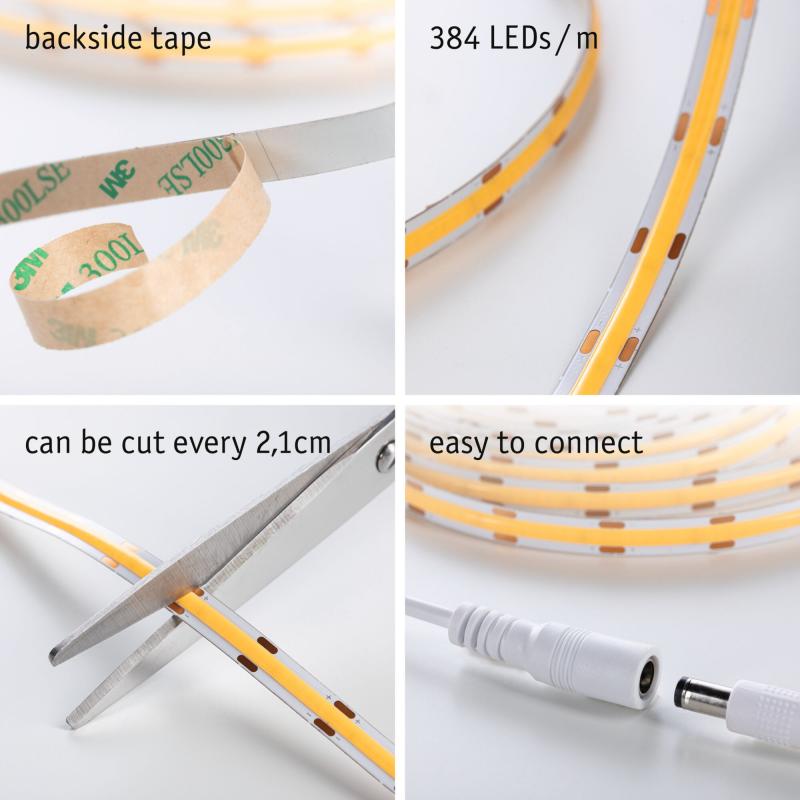 Paulmann 78862 SimpLED LED Strip Full-Line COB Komplettset vielseitig einsetzbar 3m 11W warmweiß