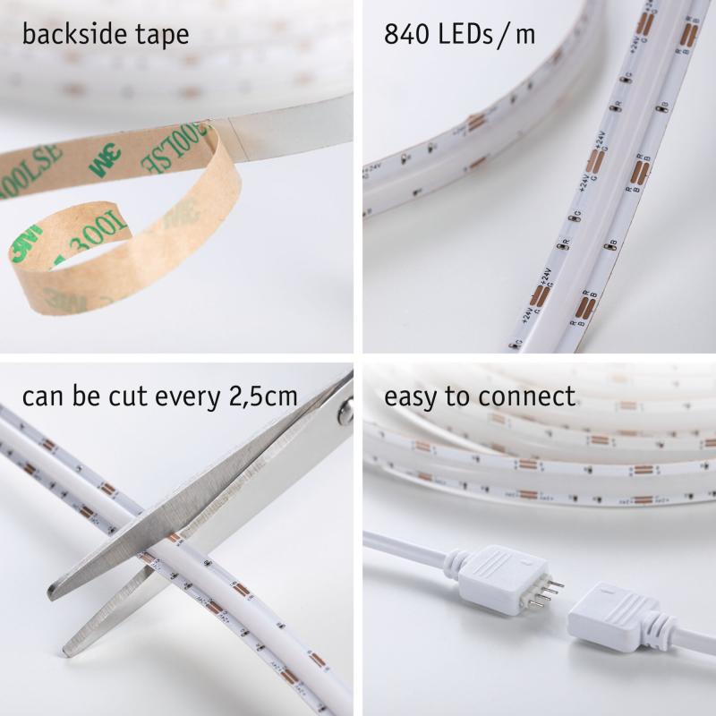 Paulmann 78864 SimpLED LED Strip Full-Line COB Komplettset 3m 22W Regenbogen