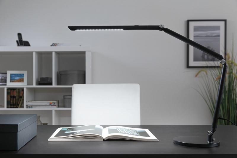 Paulmann 78912 AS FlexBar LED Schreibtischleuchte 3step Kabell 1,50m 3-Step-dimmbar in Schwarz