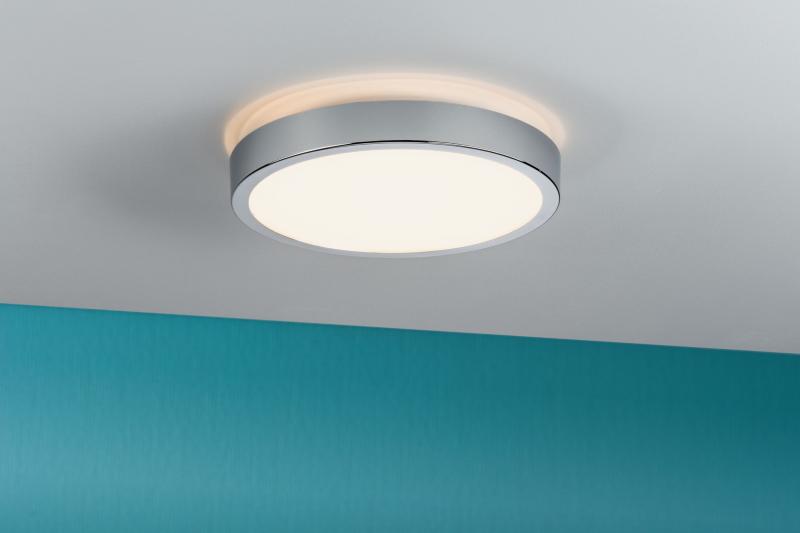Chromfarbene runde LED-Bad-Deckenlampe 30cm HomeSpa Aviar mit WhiteSwitch-Funktion Paulmann 78926