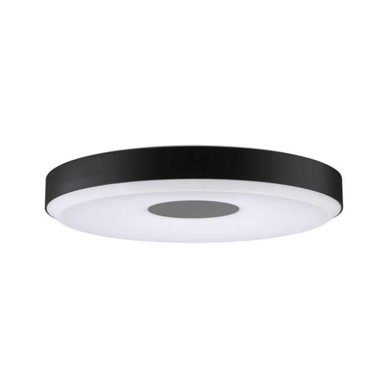 Paulmann 79518 LED Deckenleuchte 3-Stufen-dimmbar Puric Pane modern warmweiß 23W dimmbar Schwarz/Grau