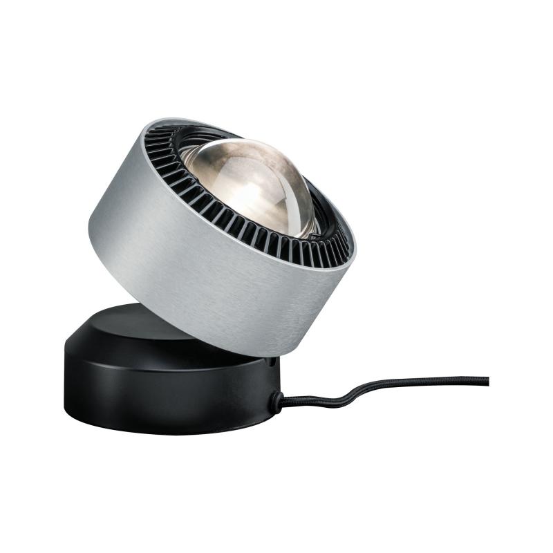 Paulmann 79718 Aldan Tischleuchte dim LED 1x3.5W Schwarz/Alu gebürstet Alu