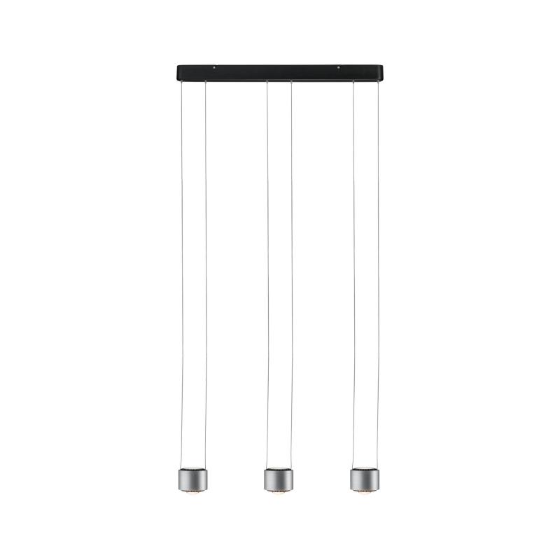 Paulmann 79720 Aldan Pendelleuchte dim LED 3x9W Schwarz/Alu gebürstet Alu