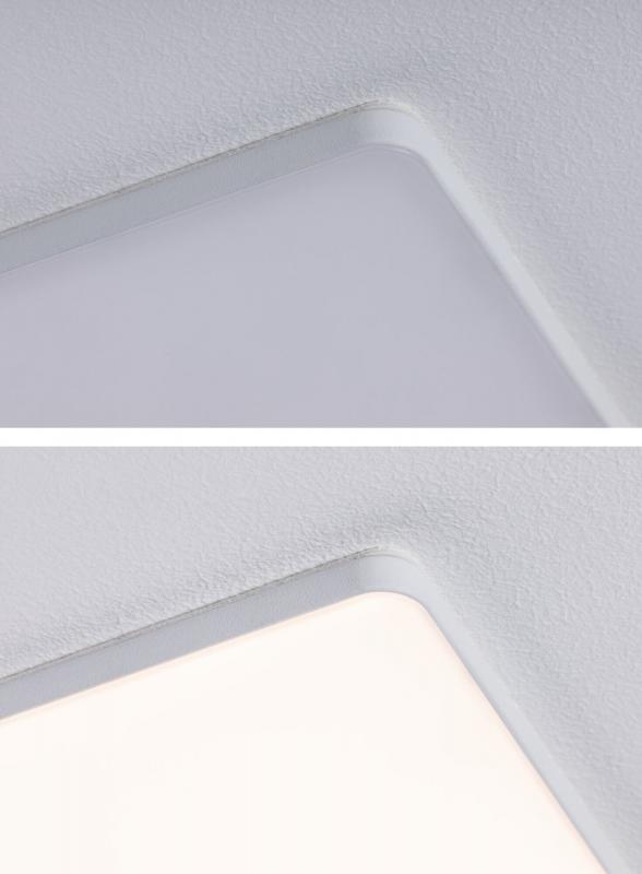 Paulmann 79959 VariFit LED Einbaupanel Smart Home Zigbee Veluna Edge schlicht Spritzwasser geschützt eckig 200x200mm Tunable White Weiß dimmbar