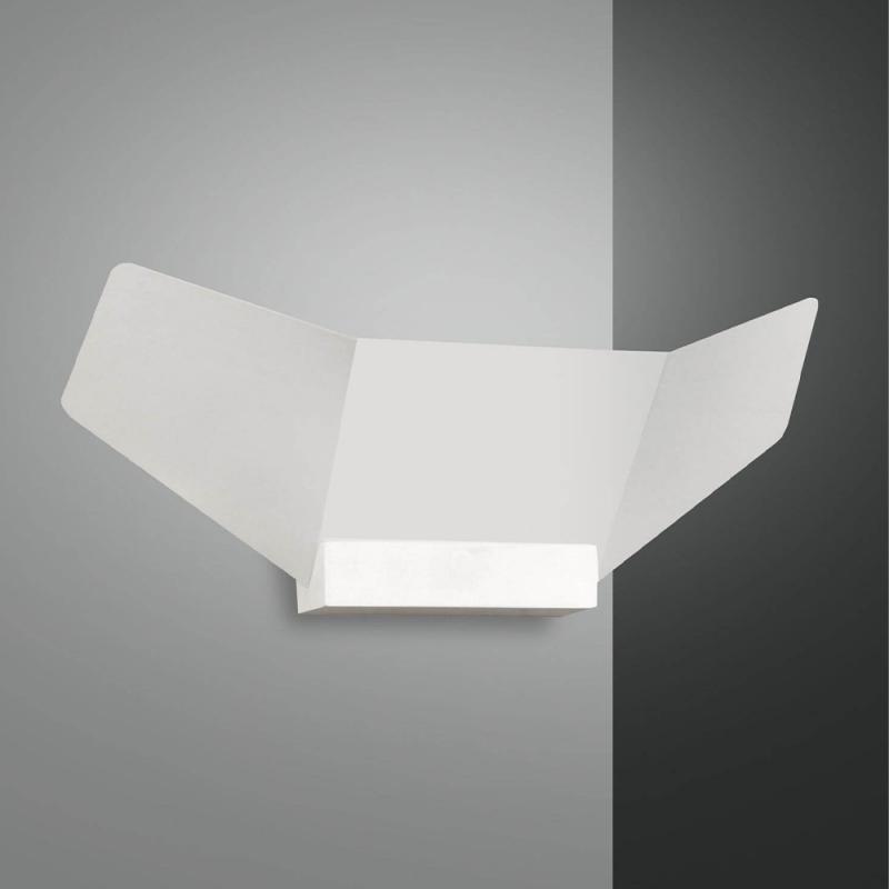 Safi LED-Wandleuchte für indirekte Beleuchtung mit Metall-Schirm in Weiss von Fabas Luce